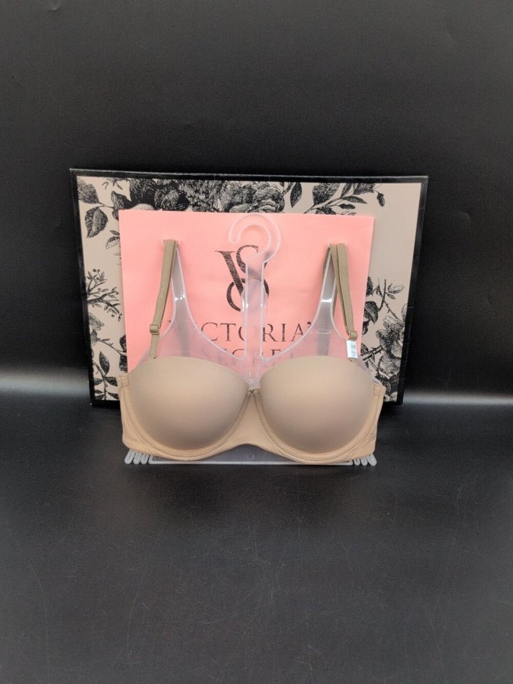 Victoria's Secret PINK Wear Everywhere Strapless Push Up Bra 32C Praline 1126741